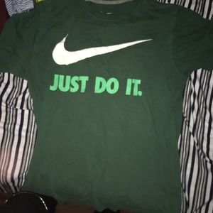 Green Nike tee